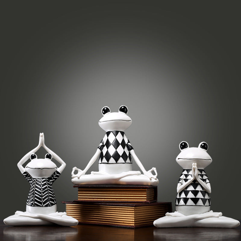 Frog Animal Small Decoration TV Cabinet Wine Cabinet Office Children's Room Home Soft Decoration Home Decor - DropOnline.co