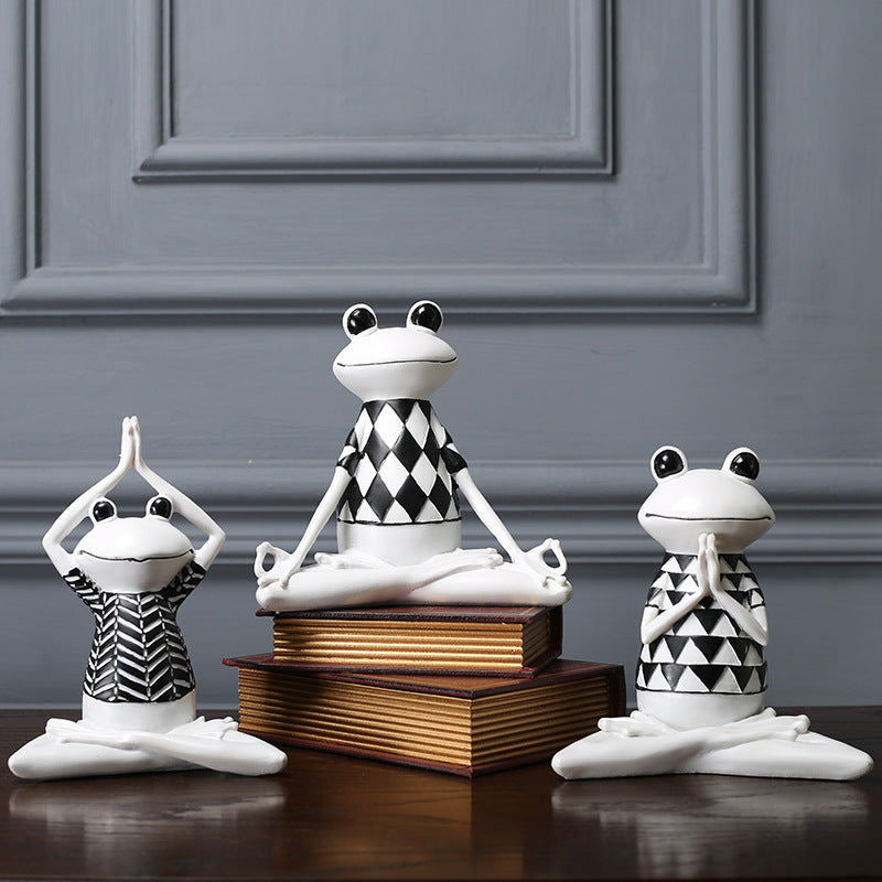 Frog Animal Small Decoration TV Cabinet Wine Cabinet Office Children's Room Home Soft Decoration Home Decor - DropOnline.co