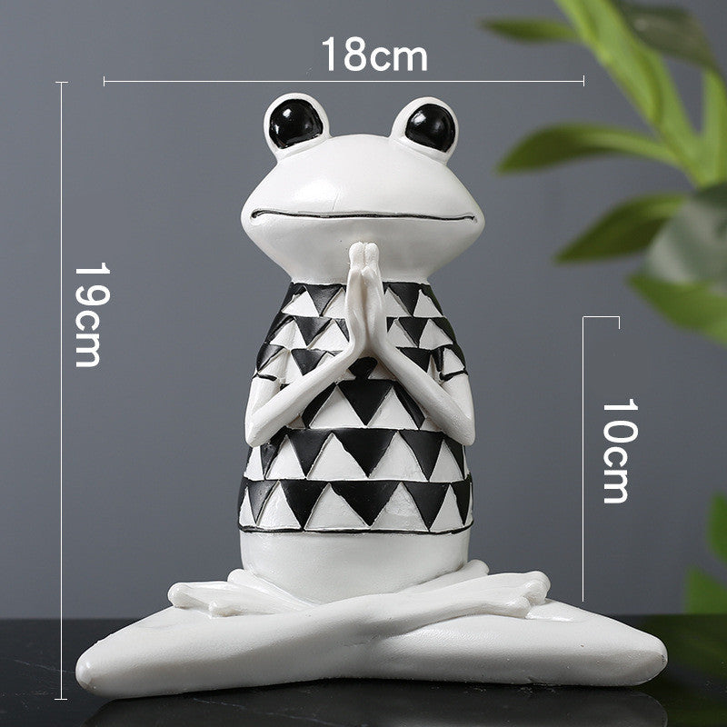 Frog Animal Small Decoration TV Cabinet Wine Cabinet Office Children's Room Home Soft Decoration Home Decor - DropOnline.co