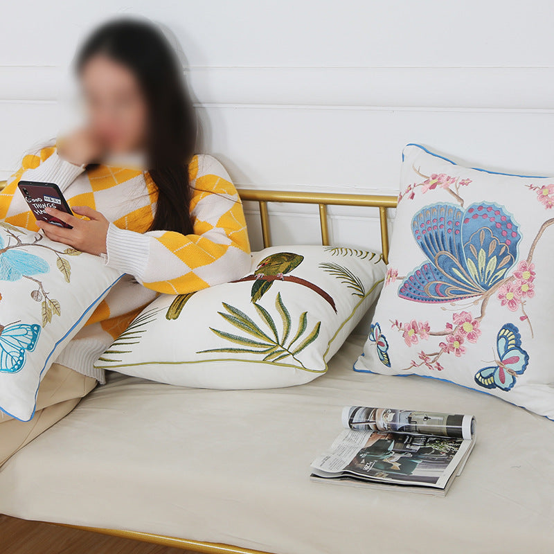 Embroidered Throw Pillow Cushion Office Sofa Pillow Cushion - DropOnline.co