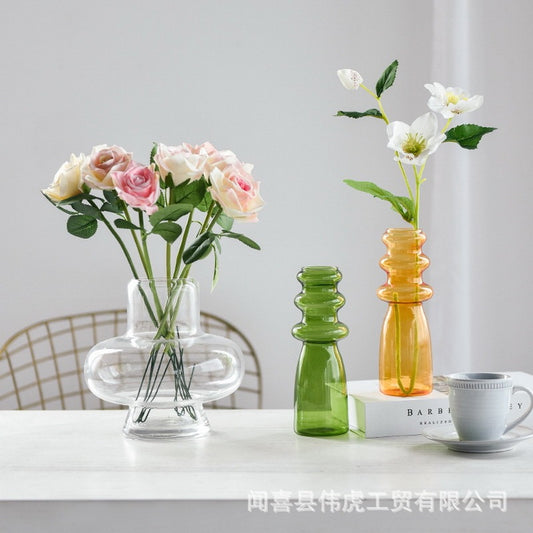 Art Home Decor Decoration Candy Color Threaded Vase - DropOnline.co