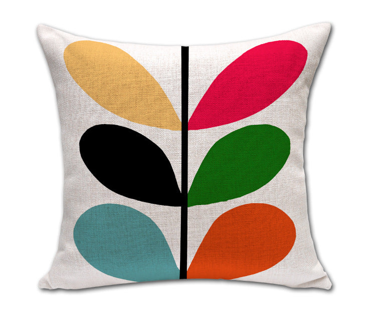Simple Petals Four-Leaf Clover Cotton And Linen Sofa Cushion Cover - DropOnline.co