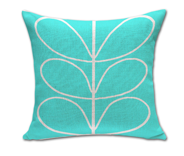 Simple Petals Four-Leaf Clover Cotton And Linen Sofa Cushion Cover - DropOnline.co
