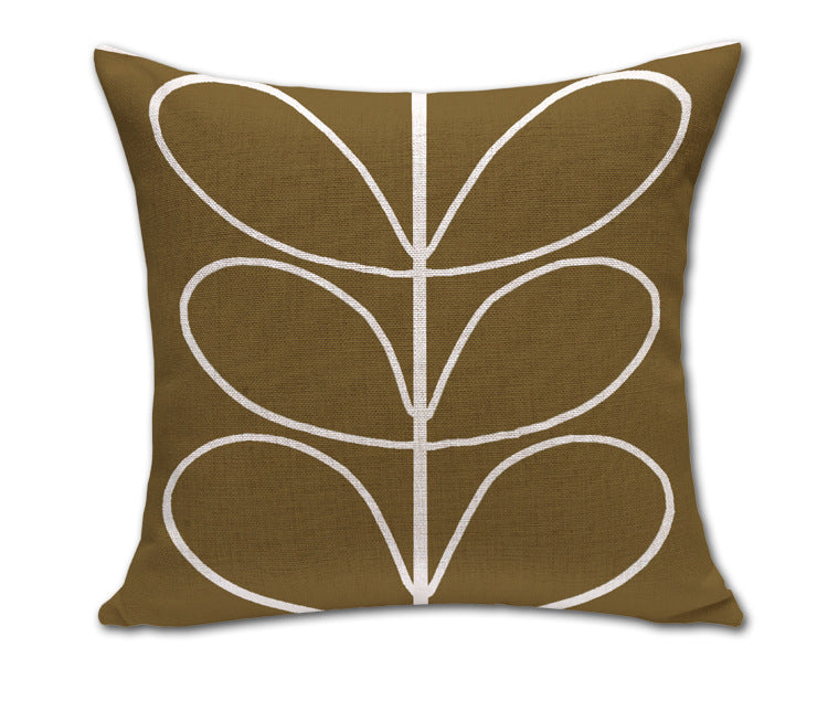 Simple Petals Four-Leaf Clover Cotton And Linen Sofa Cushion Cover - DropOnline.co