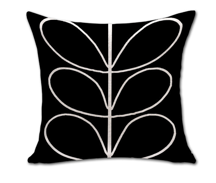Simple Petals Four-Leaf Clover Cotton And Linen Sofa Cushion Cover - DropOnline.co