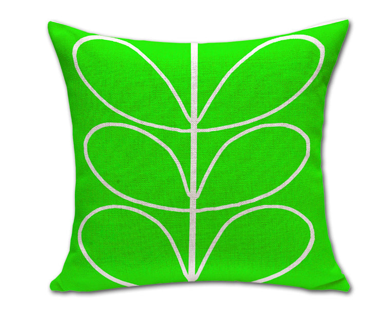 Simple Petals Four-Leaf Clover Cotton And Linen Sofa Cushion Cover - DropOnline.co