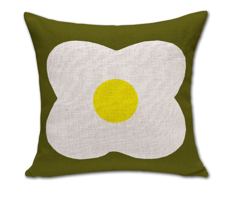 Simple Petals Four-Leaf Clover Cotton And Linen Sofa Cushion Cover - DropOnline.co