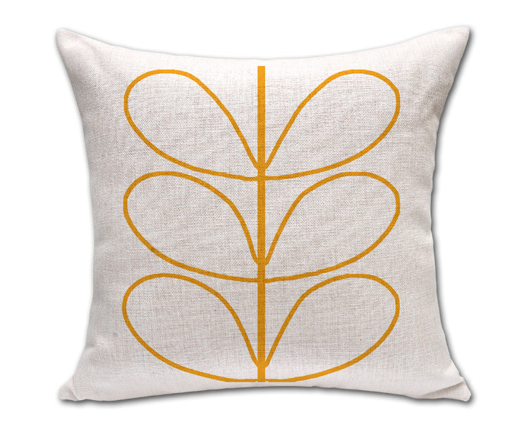 Simple Petals Four-Leaf Clover Cotton And Linen Sofa Cushion Cover - DropOnline.co
