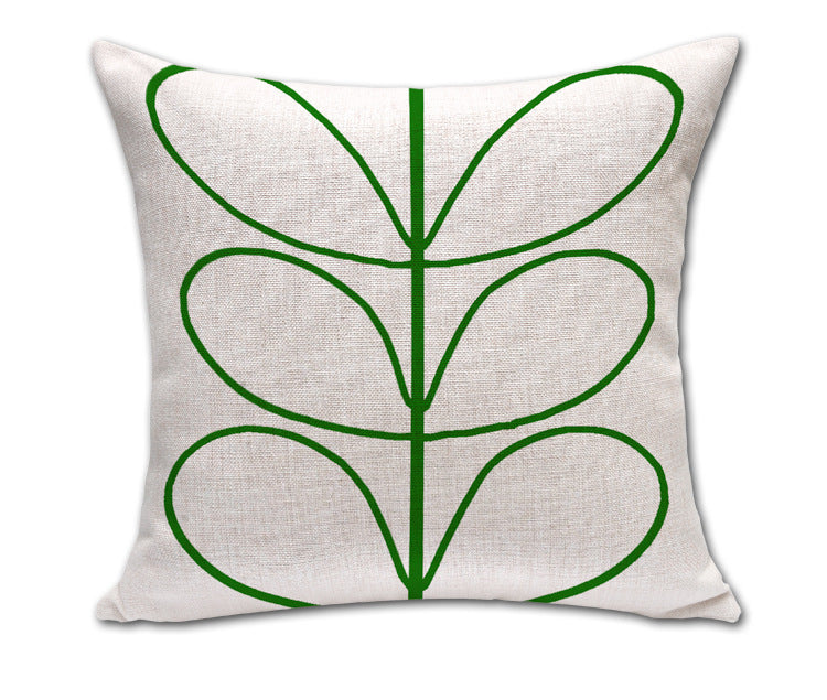 Simple Petals Four-Leaf Clover Cotton And Linen Sofa Cushion Cover - DropOnline.co