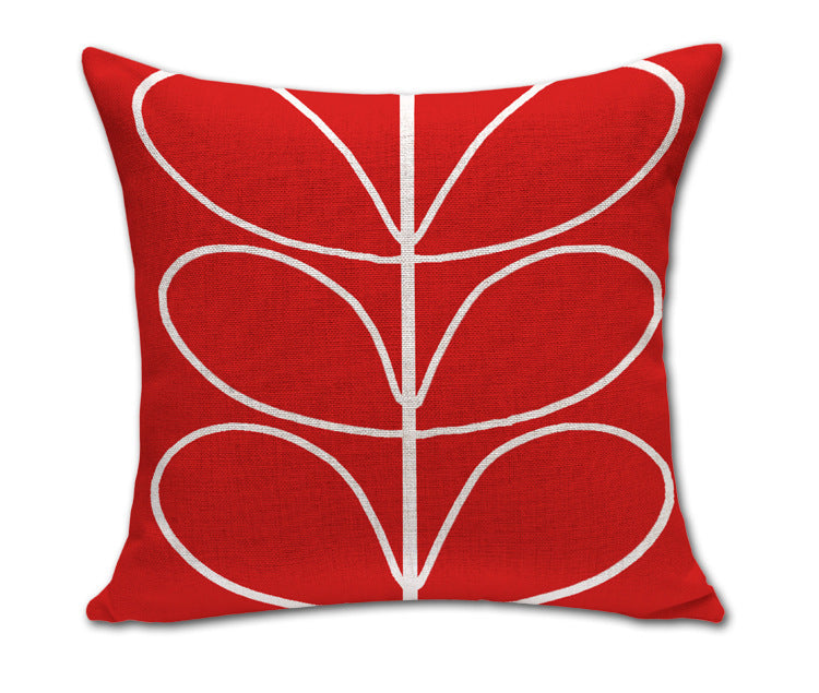 Simple Petals Four-Leaf Clover Cotton And Linen Sofa Cushion Cover - DropOnline.co