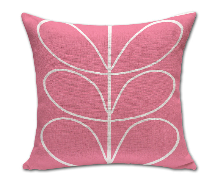 Simple Petals Four-Leaf Clover Cotton And Linen Sofa Cushion Cover - DropOnline.co