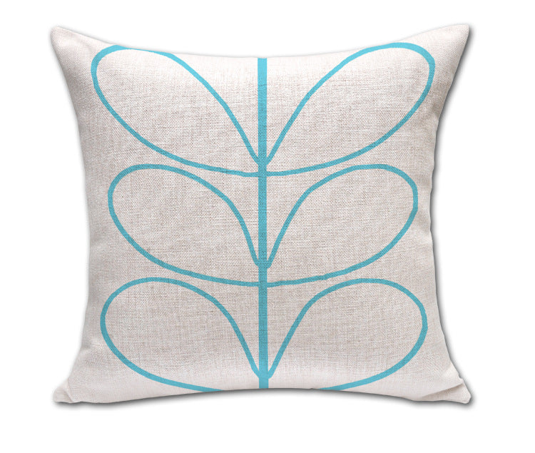 Simple Petals Four-Leaf Clover Cotton And Linen Sofa Cushion Cover - DropOnline.co
