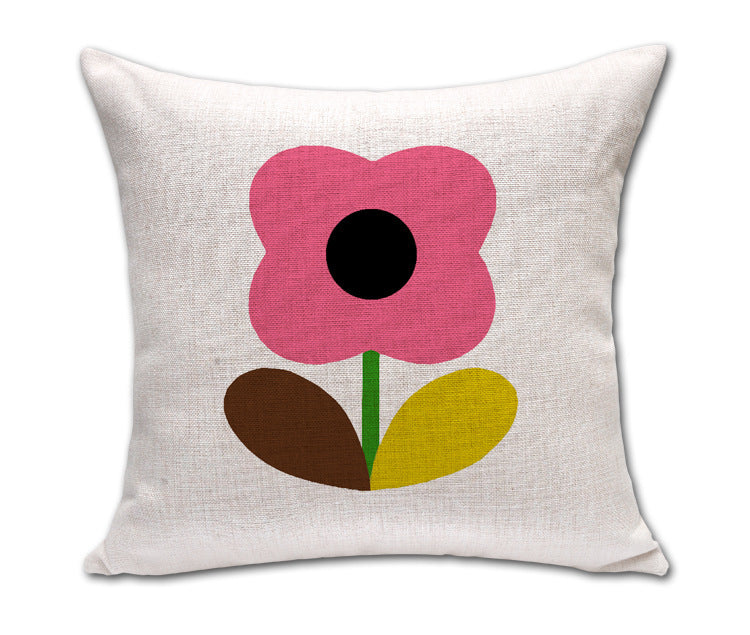 Simple Petals Four-Leaf Clover Cotton And Linen Sofa Cushion Cover - DropOnline.co