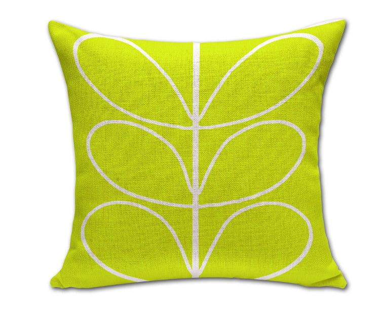 Simple Petals Four-Leaf Clover Cotton And Linen Sofa Cushion Cover - DropOnline.co
