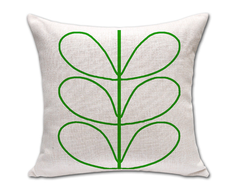 Simple Petals Four-Leaf Clover Cotton And Linen Sofa Cushion Cover - DropOnline.co