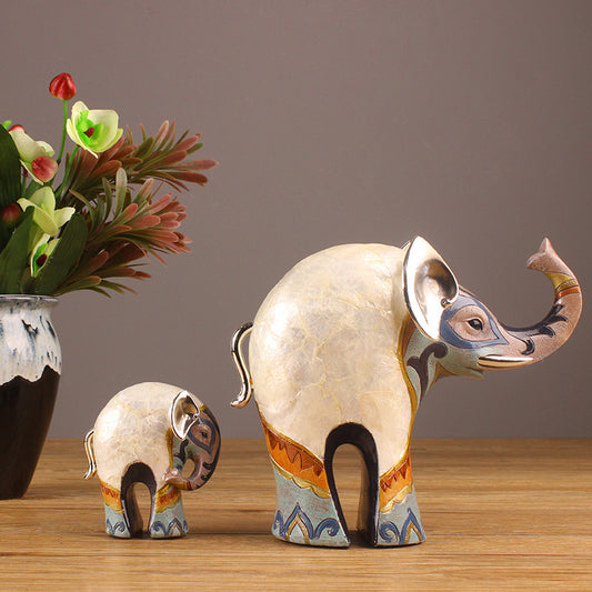 Elegant Resin Elephant Figurine - Decorative Sculpture for Home & Office - DropOnline.co