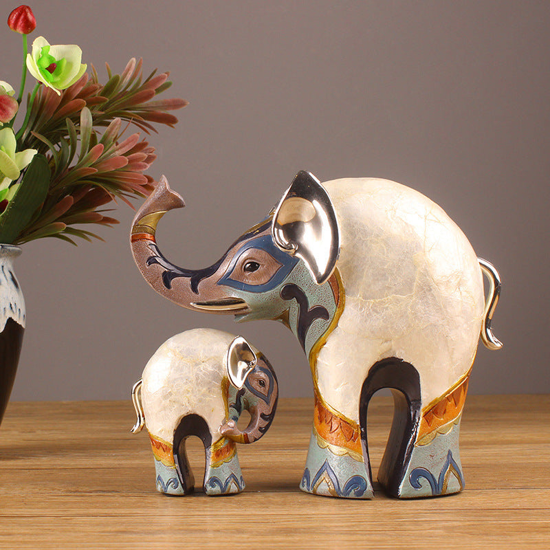 Elegant Resin Elephant Figurine - Decorative Sculpture for Home & Office - DropOnline.co