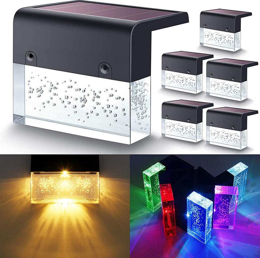 Waterproof New RGB LED Solar Light Step Fence Light - DropOnline.co