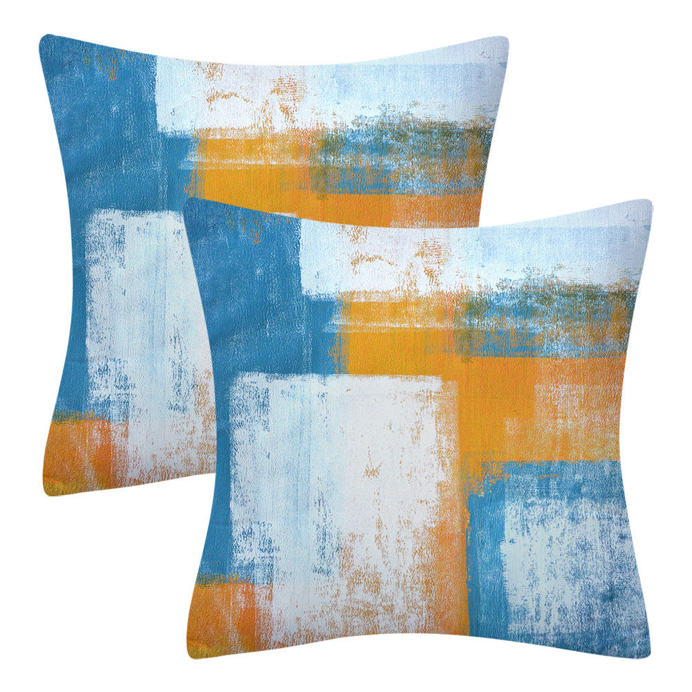 Modern Minimalist Blue Gray Abstract Decorative Cushion Sofa Cushion - DropOnline.co