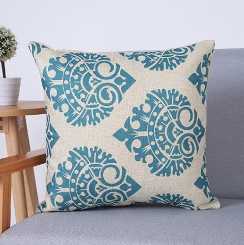 Linen Pillowcase Sofa Geometric Cushion Cover - DropOnline.co