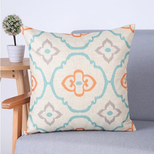 Linen Pillowcase Sofa Geometric Cushion Cover - DropOnline.co