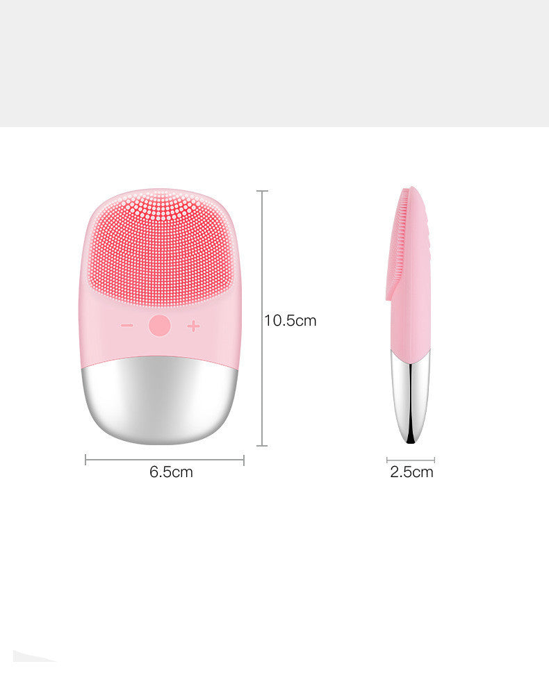 Mini Silicone Electric Face Cleansing Brush Electric Facial Cleanser Facial Cleansing Brush Skin Massager Skin Care Tools - DropOnline.co