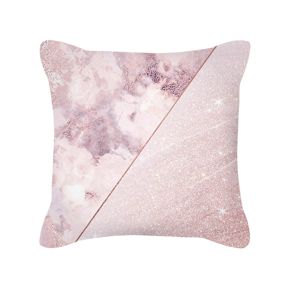 Nordic Style Rose Gold Pink Geometric Square Pillow Cushion Cover - DropOnline.co