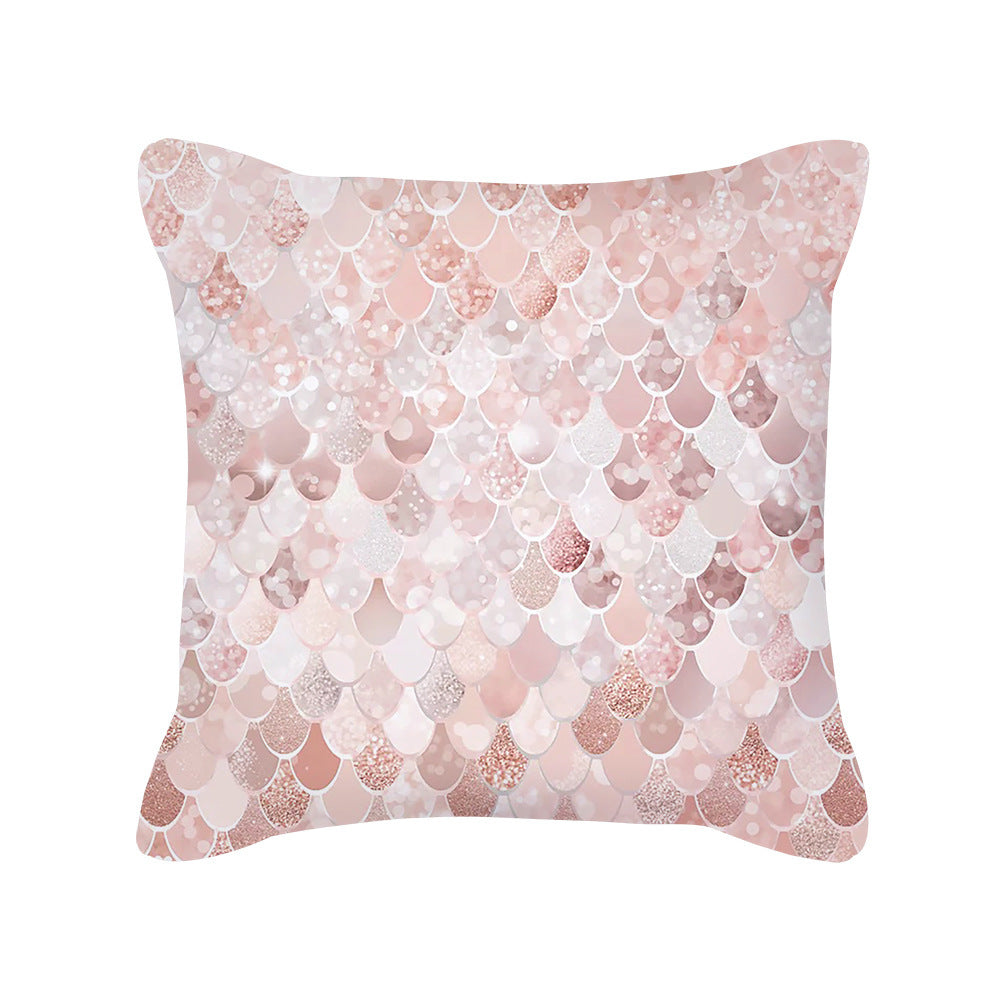 Nordic Style Rose Gold Pink Geometric Square Pillow Cushion Cover - DropOnline.co
