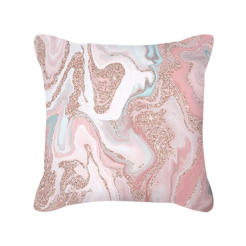 Nordic Style Rose Gold Pink Geometric Square Pillow Cushion Cover - DropOnline.co