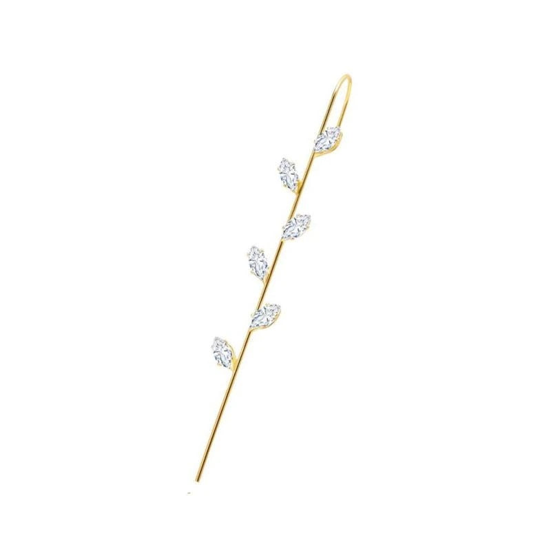 Glistening Ear Wrap Crawler Zircon Earrings Piercing Earrings Premium Earrings - DropOnline.co