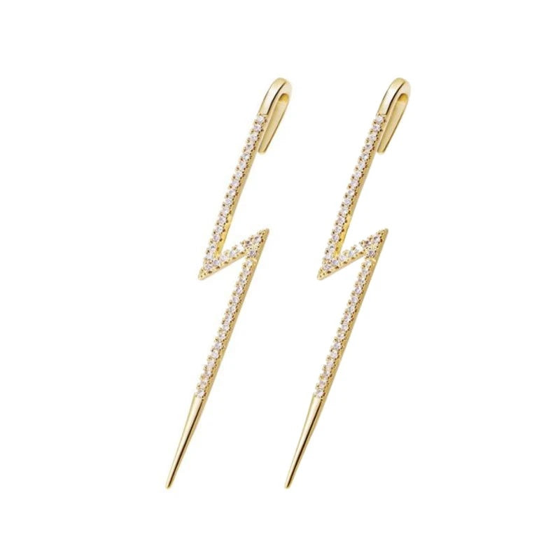 Glistening Ear Wrap Crawler Zircon Earrings Piercing Earrings Premium Earrings - DropOnline.co