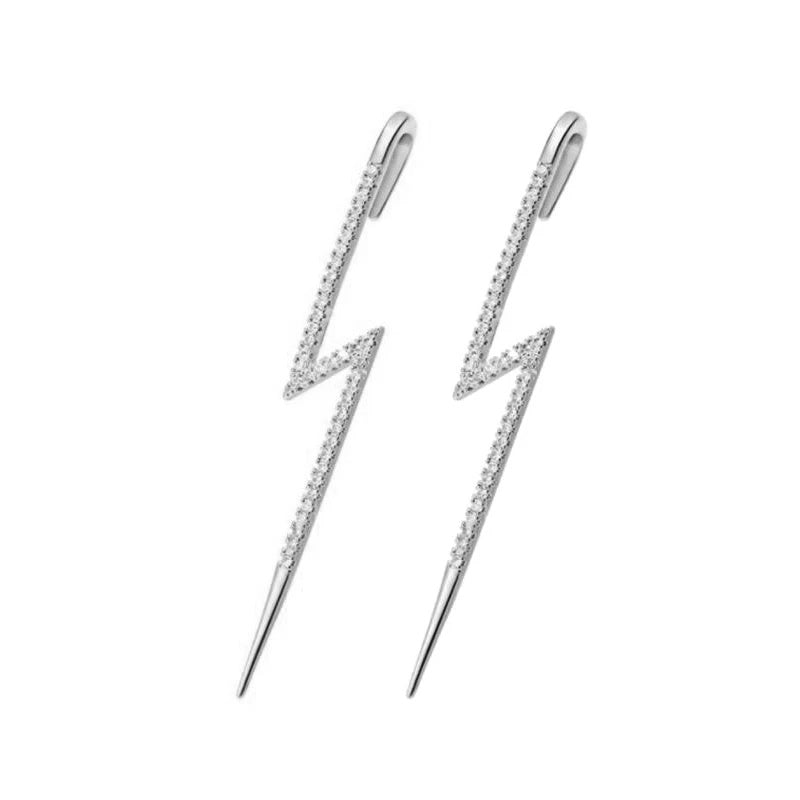 Glistening Ear Wrap Crawler Zircon Earrings Piercing Earrings Premium Earrings - DropOnline.co