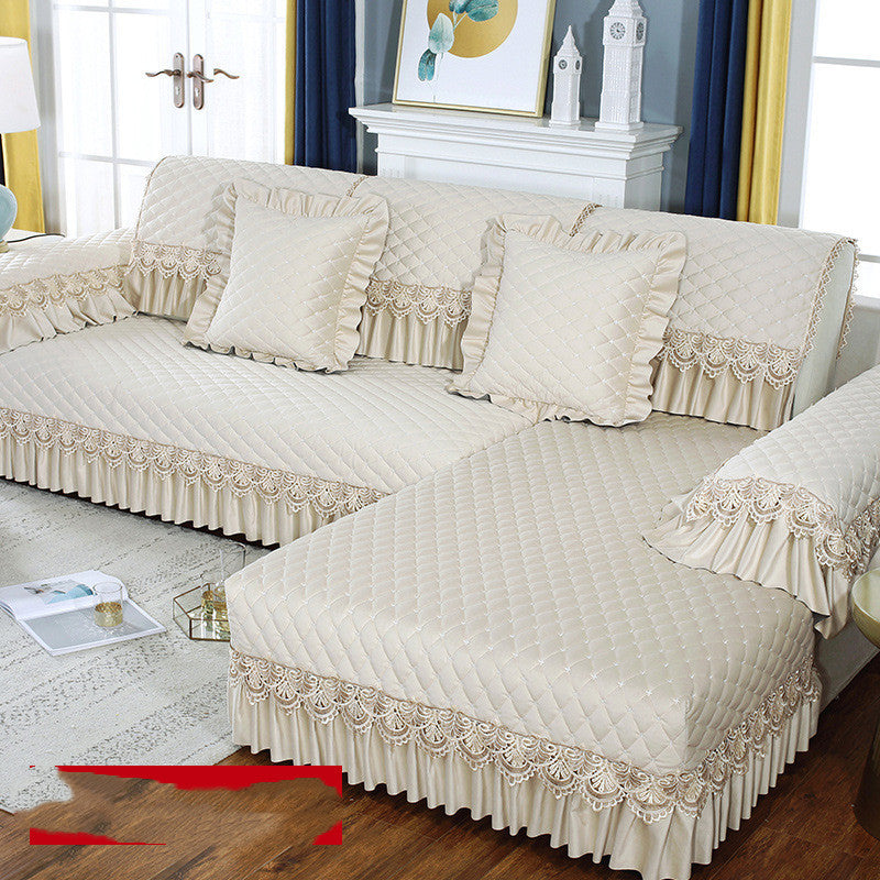 Customized Winter Thick Anti-Skid Plush Sofa Cushion Fabric Cushion Simple European Style - DropOnline.co