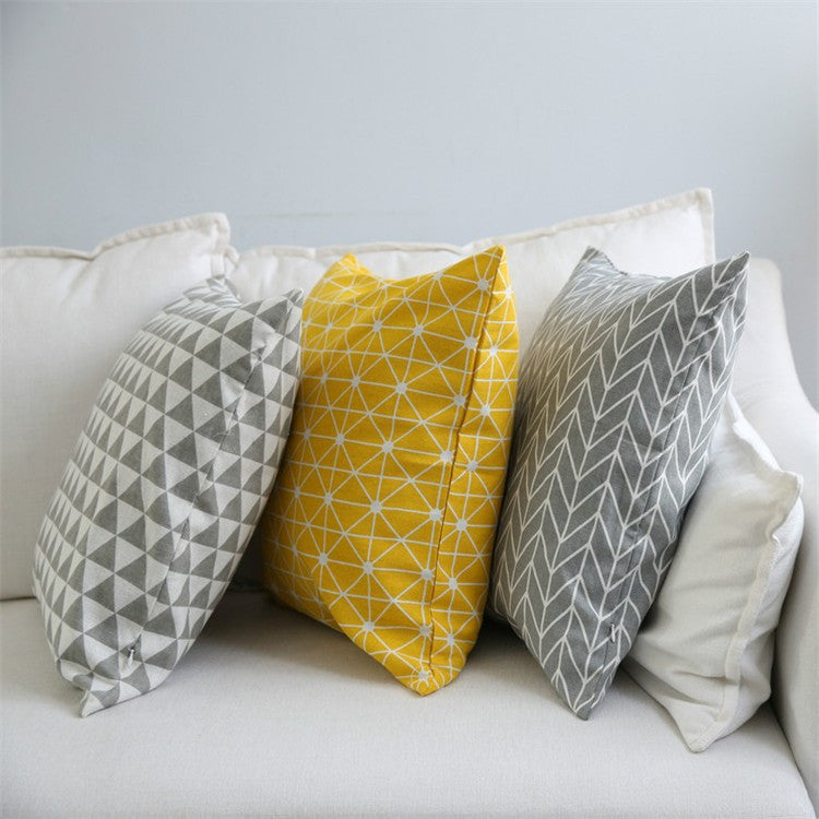 Literary  Sofa Cushion Pillow Cushion Cover Lattice Hug Pillowcase - DropOnline.co