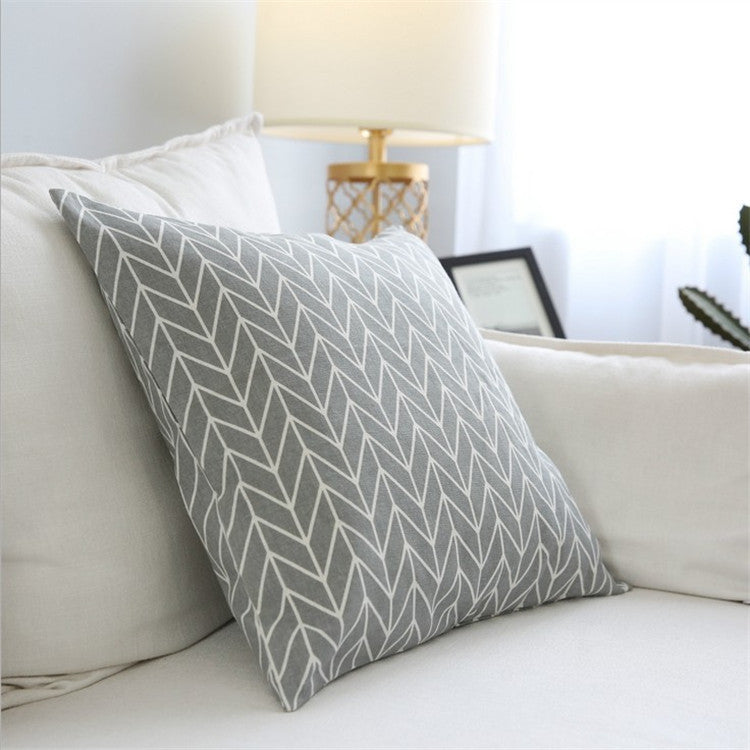 Literary  Sofa Cushion Pillow Cushion Cover Lattice Hug Pillowcase - DropOnline.co