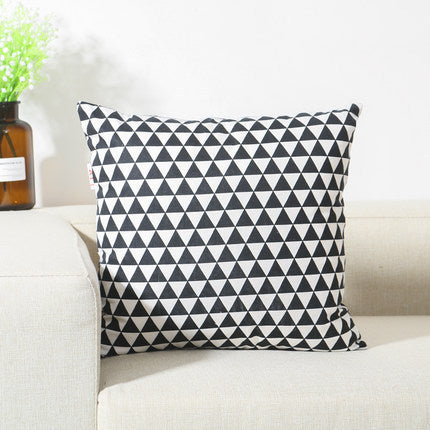 Literary  Sofa Cushion Pillow Cushion Cover Lattice Hug Pillowcase - DropOnline.co