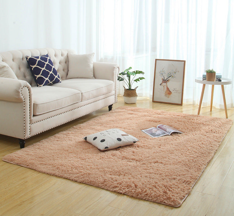 Silky Fluffy Carpet Modern Home Decor Long Plush Shaggy Rug - DropOnline.co