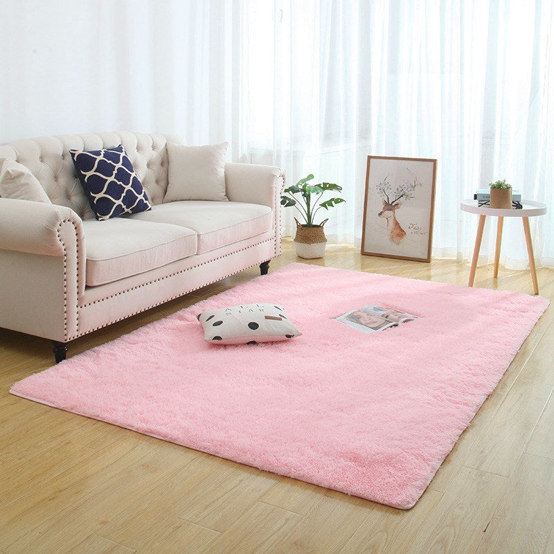 Silky Fluffy Carpet Modern Home Decor Long Plush Shaggy Rug - DropOnline.co
