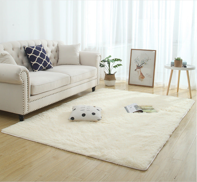 Silky Fluffy Carpet Modern Home Decor Long Plush Shaggy Rug - DropOnline.co
