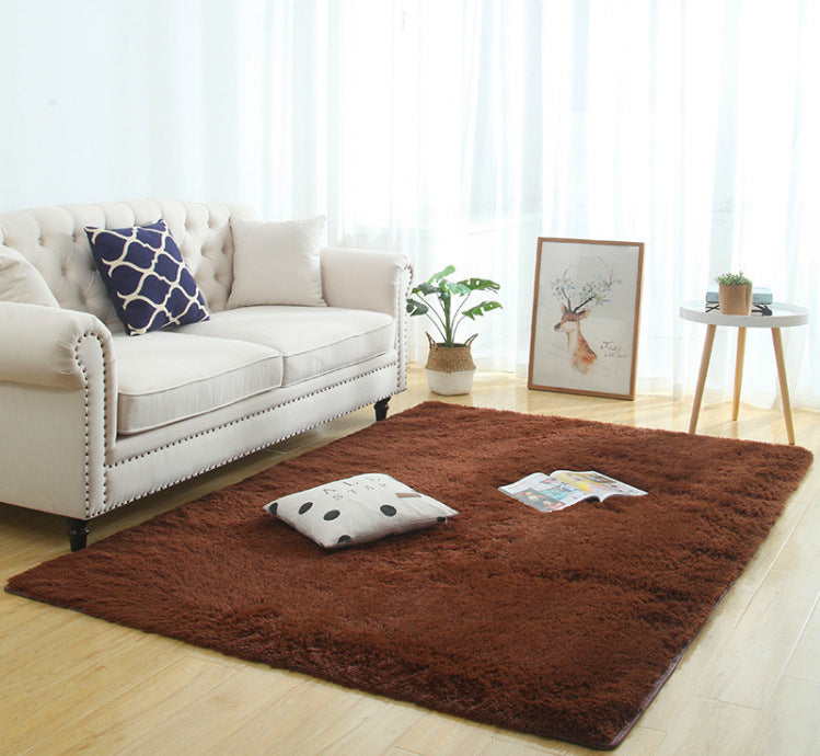 Silky Fluffy Carpet Modern Home Decor Long Plush Shaggy Rug - DropOnline.co