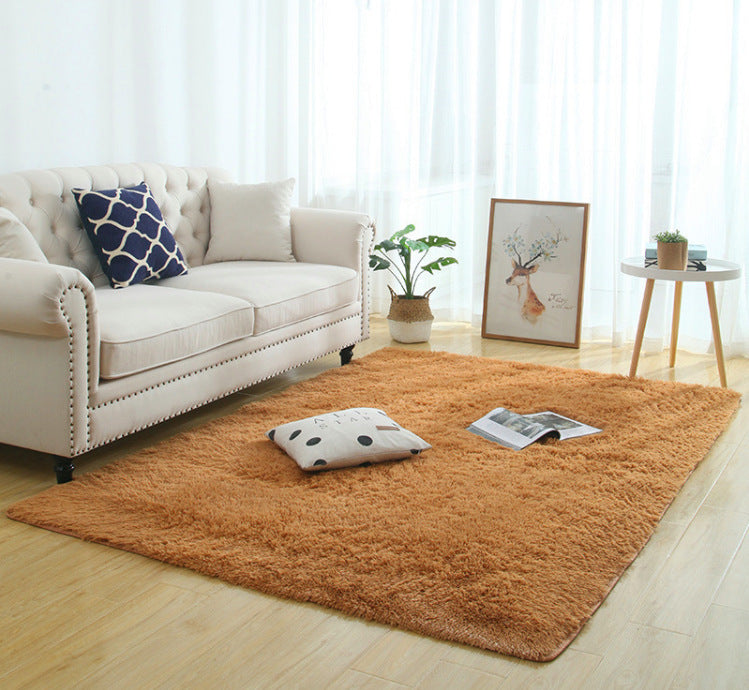 Silky Fluffy Carpet Modern Home Decor Long Plush Shaggy Rug - DropOnline.co