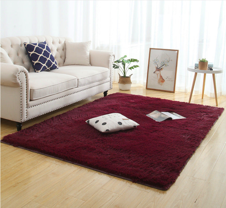 Silky Fluffy Carpet Modern Home Decor Long Plush Shaggy Rug - DropOnline.co