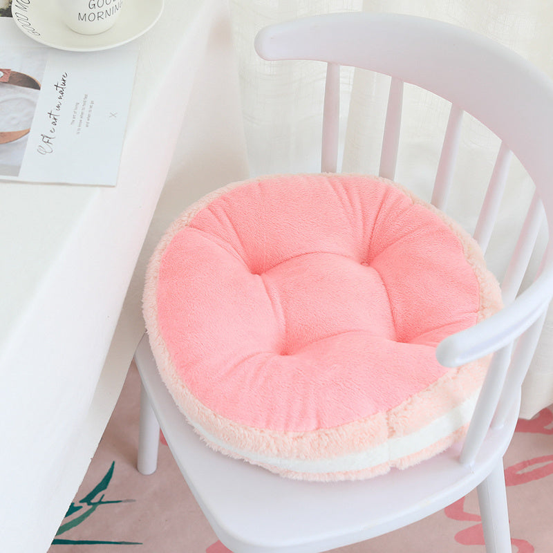 Ns Cute Macaron Biscuit Thickened Stool Cushion Cushion Office Bay Window Student Ass Dining Chair Cushion - DropOnline.co