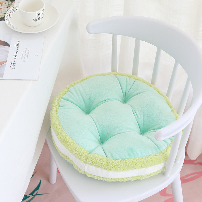 Ns Cute Macaron Biscuit Thickened Stool Cushion Cushion Office Bay Window Student Ass Dining Chair Cushion - DropOnline.co