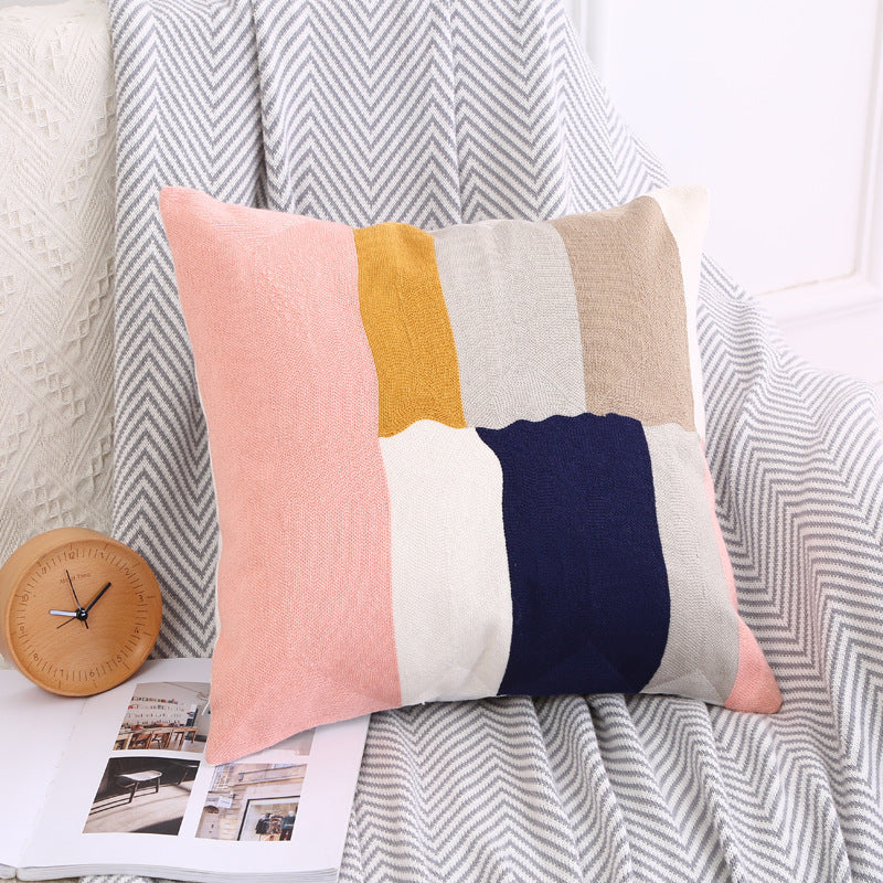 Taobao Hot Sale New Nordic Simple Home Embroidery Pillow Full Embroidered Bohemian Simple Embroidered Cushion - DropOnline.co