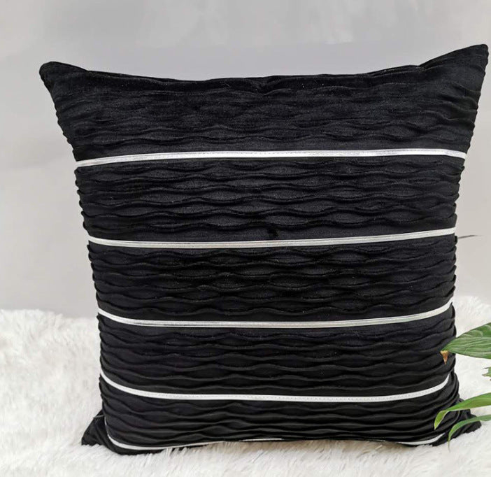 Simple Luxury Striped Velvet Pillow Cover Pillow Cushion Cover Pillow Case Covers for Sofa Flannel Velvet Sofa Cushion Cover - DropOnline.co