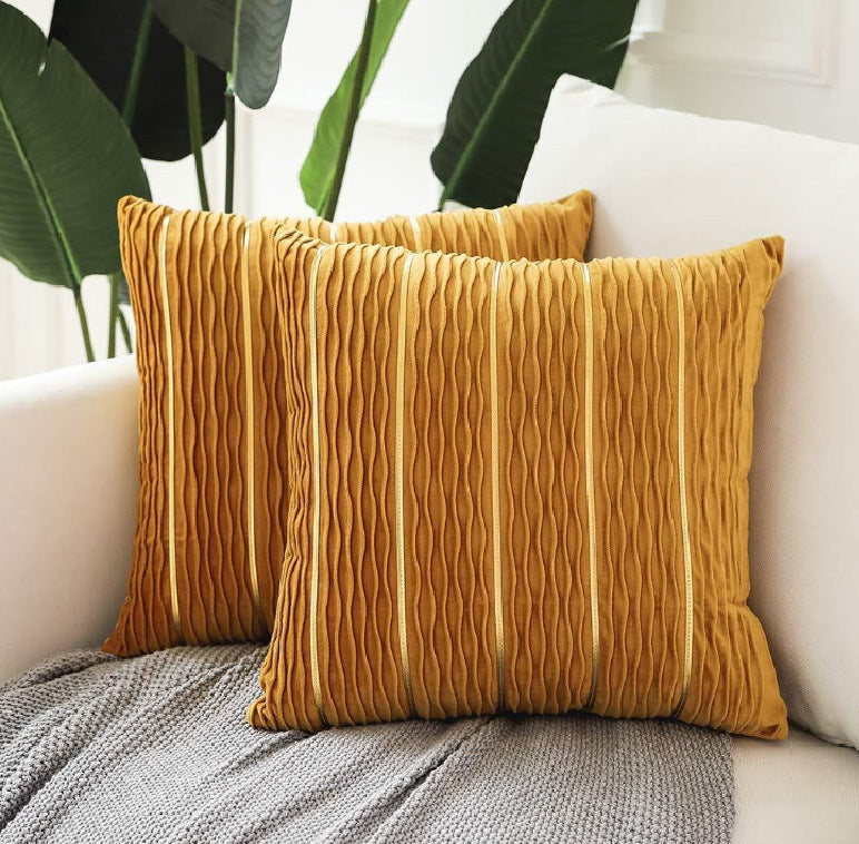 Simple Luxury Striped Velvet Pillow Cover Pillow Cushion Cover Pillow Case Covers for Sofa Flannel Velvet Sofa Cushion Cover - DropOnline.co