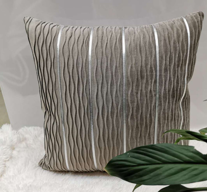 Simple Luxury Striped Velvet Pillow Cover Pillow Cushion Cover Pillow Case Covers for Sofa Flannel Velvet Sofa Cushion Cover - DropOnline.co