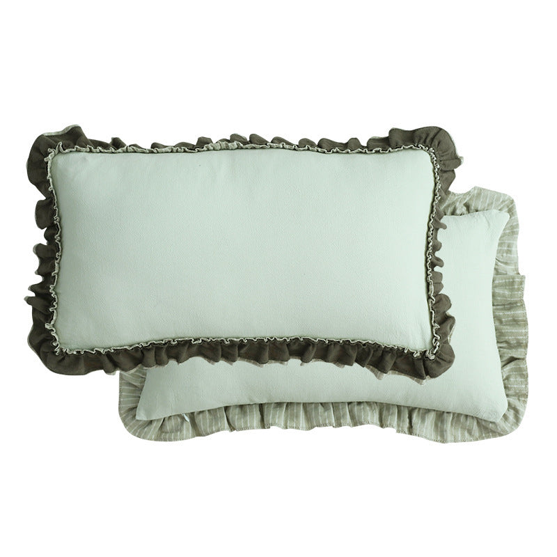 Pastoral Striped Sofa Cushion British Style Sweet Pillowcase - DropOnline.co