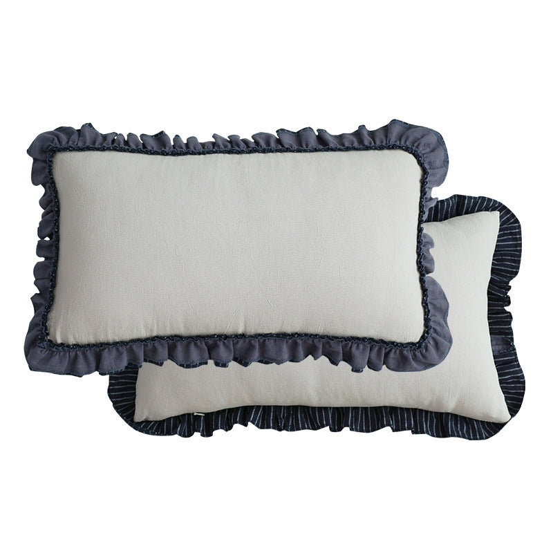 Pastoral Striped Sofa Cushion British Style Sweet Pillowcase - DropOnline.co